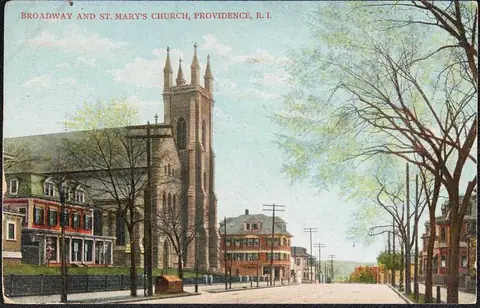 Photo: Unknown authorUnknown author, Public domain St. Mary's on Broadway, Providence